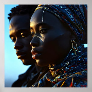 Afrikaanse mode kunst poster