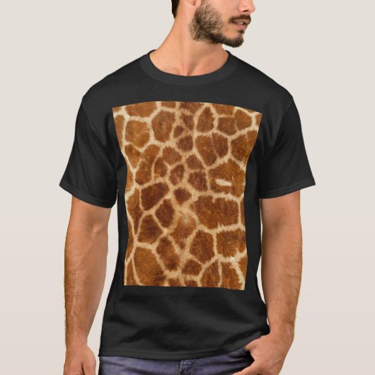 afrikaanse mode wild safari animal giraffe print t-shirt (Voorkant)