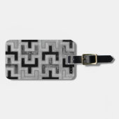 Afrikaanse modedoek met geometrische patronen bagagelabel (Voorkant horizontaal)