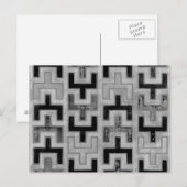 Afrikaanse modedoek met geometrische patronen briefkaart (Voorkant / Achterkant)