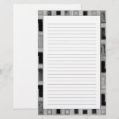 Afrikaanse modedoek met geometrische patronen briefpapier (Voorkant / Achterkant)