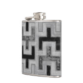 Afrikaanse modedoek met geometrische patronen heupfles (Links)