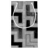 Afrikaanse modedoek met geometrische patronen klein cadeauzakje (Achterkant)