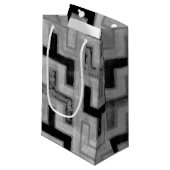 Afrikaanse modedoek met geometrische patronen klein cadeauzakje (Voorkant Gekanteld)