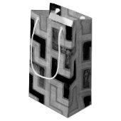 Afrikaanse modedoek met geometrische patronen klein cadeauzakje (Achterkant Gekanteld)