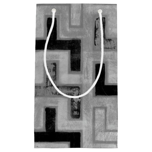 Afrikaanse modedoek met geometrische patronen klein cadeauzakje (Voorkant)