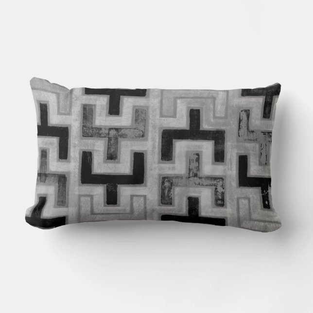 Afrikaanse modedoek met geometrische patronen kussen (Voorkant)