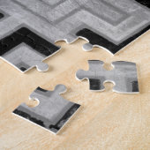 Afrikaanse modedoek met geometrische patronen legpuzzel (Zijkant)