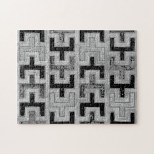 Afrikaanse modedoek met geometrische patronen legpuzzel (Horizontaal)