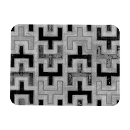 Afrikaanse modedoek met geometrische patronen magneet (Horizontaal)