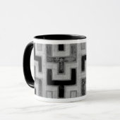 Afrikaanse modedoek met geometrische patronen mok (Voorkant links)