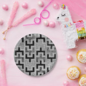 Afrikaanse modedoek met geometrische patronen papieren bordje (Feest)