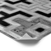 Afrikaanse modedoek met geometrische patronen poster (Hoek)