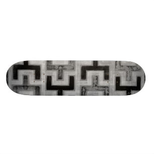 Afrikaanse modedoek met geometrische patronen skateboard