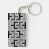 Afrikaanse modedoek met geometrische patronen sleutelhanger (achterkant)