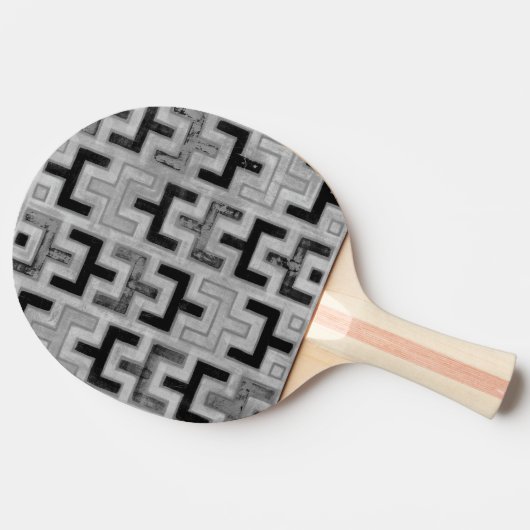 Afrikaanse modedoek met geometrische patronen tafeltennisbatje (Zijkant)