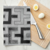 Afrikaanse modedoek met geometrische patronen theedoek (Quarter Fold)