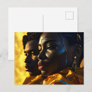 Afrikaanse modekunst briefkaart