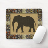 Afrikaanse moeddoek en olifant muismat (Met muis)