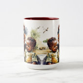 Afrikaanse moeder en Baby Mok (Center)