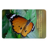 Afrikaanse monarch vlinder inspiratie citaat magneet (Horizontaal)