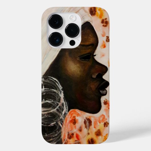 Afrikaanse mooie vrouw iPhone Case (Achterkant)