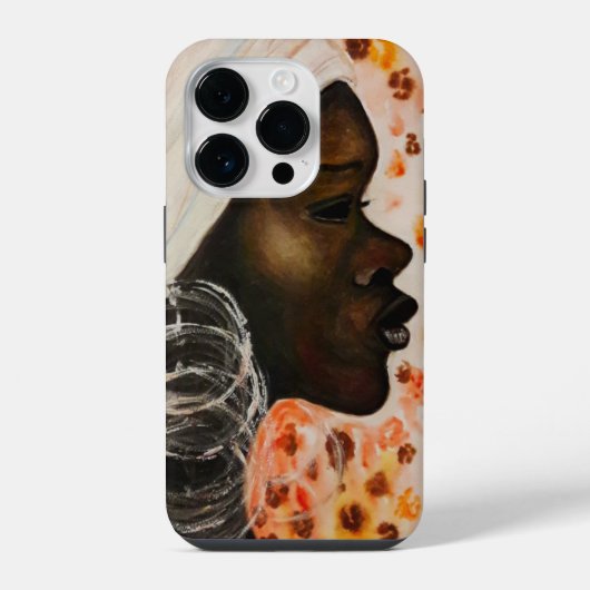 Afrikaanse mooie vrouw iPhone hoes Hoesje (Achterkant)