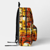 Afrikaanse mooie vrouw silhouet op Afrikaanse zonn Bedrukte Rugzak (Links)