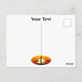 Afrikaanse mooie vrouw silhouet op Afrikaanse zonn Briefkaart (Achterkant)