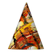 Afrikaanse mooie vrouw silhouet op Afrikaanse zonn Feesthoedjes (Links)