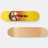 Afrikaanse mooie vrouw silhouet op Afrikaanse zonn Persoonlijk Skateboard (Horizontaal)