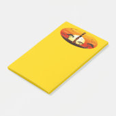 Afrikaanse mooie vrouw silhouet op Afrikaanse zonn Post-it® Notes (Schuin)