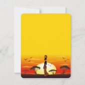 Afrikaanse mooie vrouw silhouet op Afrikaanse zonn RSVP Kaartje (Voorkant)