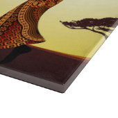 Afrikaanse mooie vrouw silhouet op Afrikaanse zonn Snijplank (Hoek)