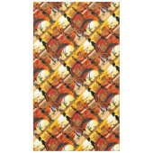 Afrikaanse mooie vrouw silhouet op Afrikaanse zonn Tafelkleed (Voorkant)