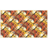 Afrikaanse mooie vrouw silhouet op Afrikaanse zonn Tafelkleed (Voorkant (Horizontaal))