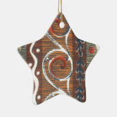  Afrikaanse Motif Art Print Keramisch Ornament (Rechts)