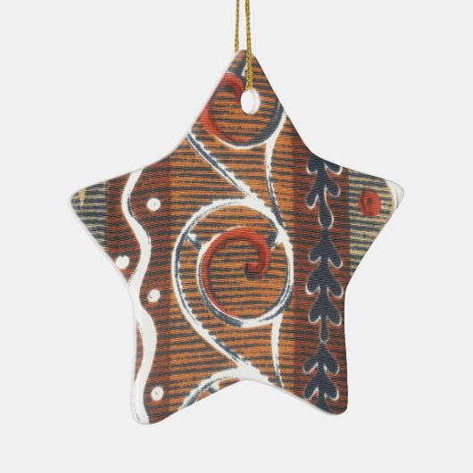  Afrikaanse Motif Art Print Keramisch Ornament (Rechts)