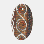 Afrikaanse Motif Art Print Keramisch Ornament (Rechts)