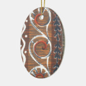 Afrikaanse Motif Art Print Keramisch Ornament (Links)