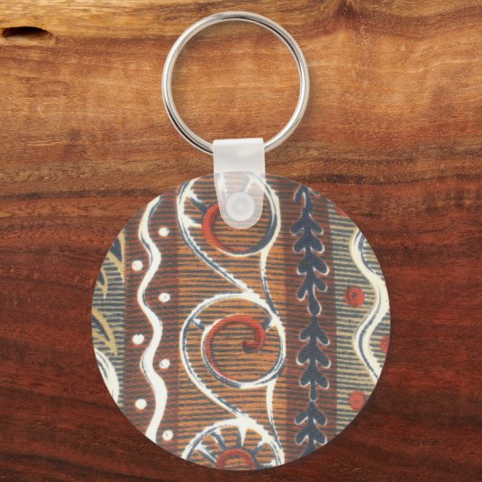 Afrikaanse Motif Art Print Sleutelhanger (Voorkant)