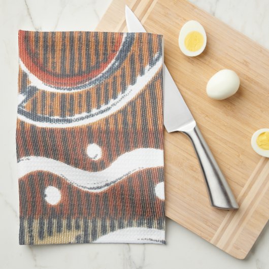  Afrikaanse Motif Art Print Theedoek (Quarter Fold)