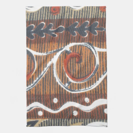  Afrikaanse Motif Art Print Theedoek (Verticaal)