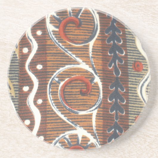 Afrikaanse Motif Art Print Zandsteen Onderzetter (Voorkant)