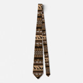 Afrikaanse motif, dieren, horizontale strepen Stro Stropdas (Voorkant)