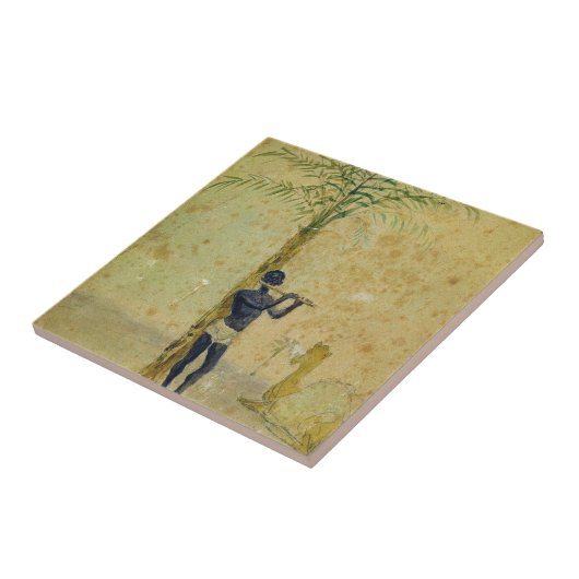 Afrikaanse Motiff Tegeltje (Zijkant)