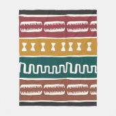 Afrikaanse mudcloth Rastafarian Fleece Deken (Voorkant)