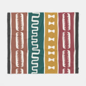 Afrikaanse mudcloth Rastafarian Fleece Deken (Voorkant (Horizontaal))