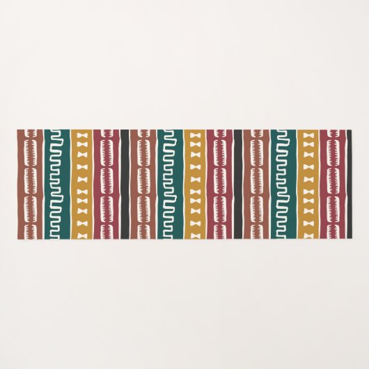 Afrikaanse mudcloth Rastafarian Yogamat (Achterkant (horizontaal))