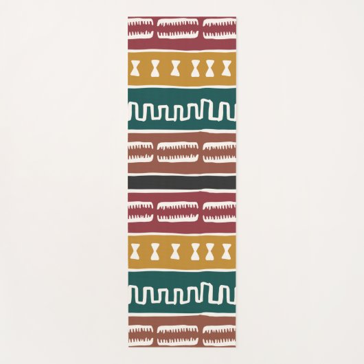 Afrikaanse mudcloth Rastafarian Yogamat (Voorkant)